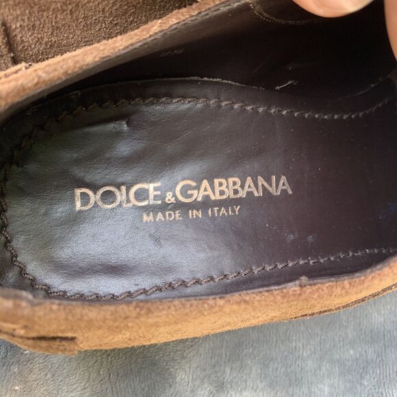 Dolce & Gabbana Nubuck Leather Ethnic Gaelic Gatsby Cap Toe Derby Oxford Sz 8.5 main image 13